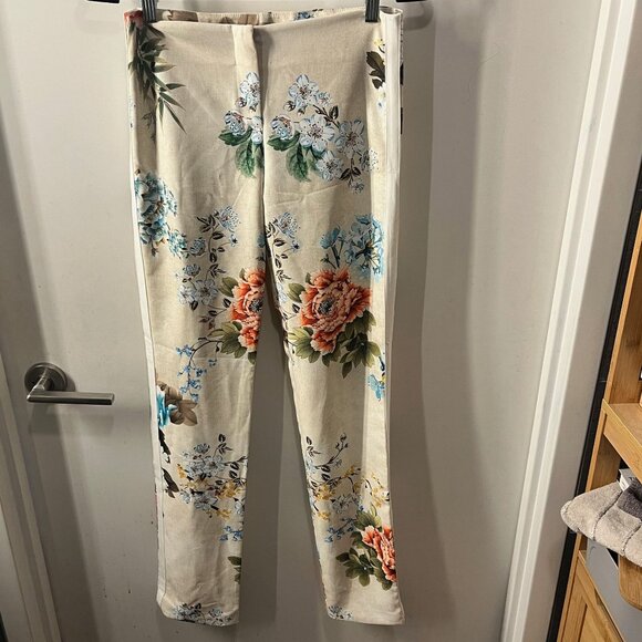 LA PATEAU Flower Print Pants Size 36 (4) - Picture 2 of 8